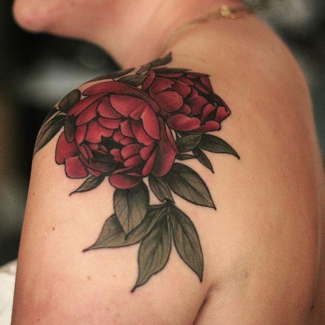Tatouage Pivoine Epaulenull