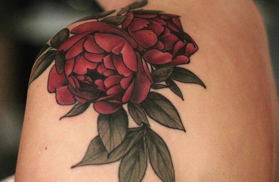 Tatouage Pivoine