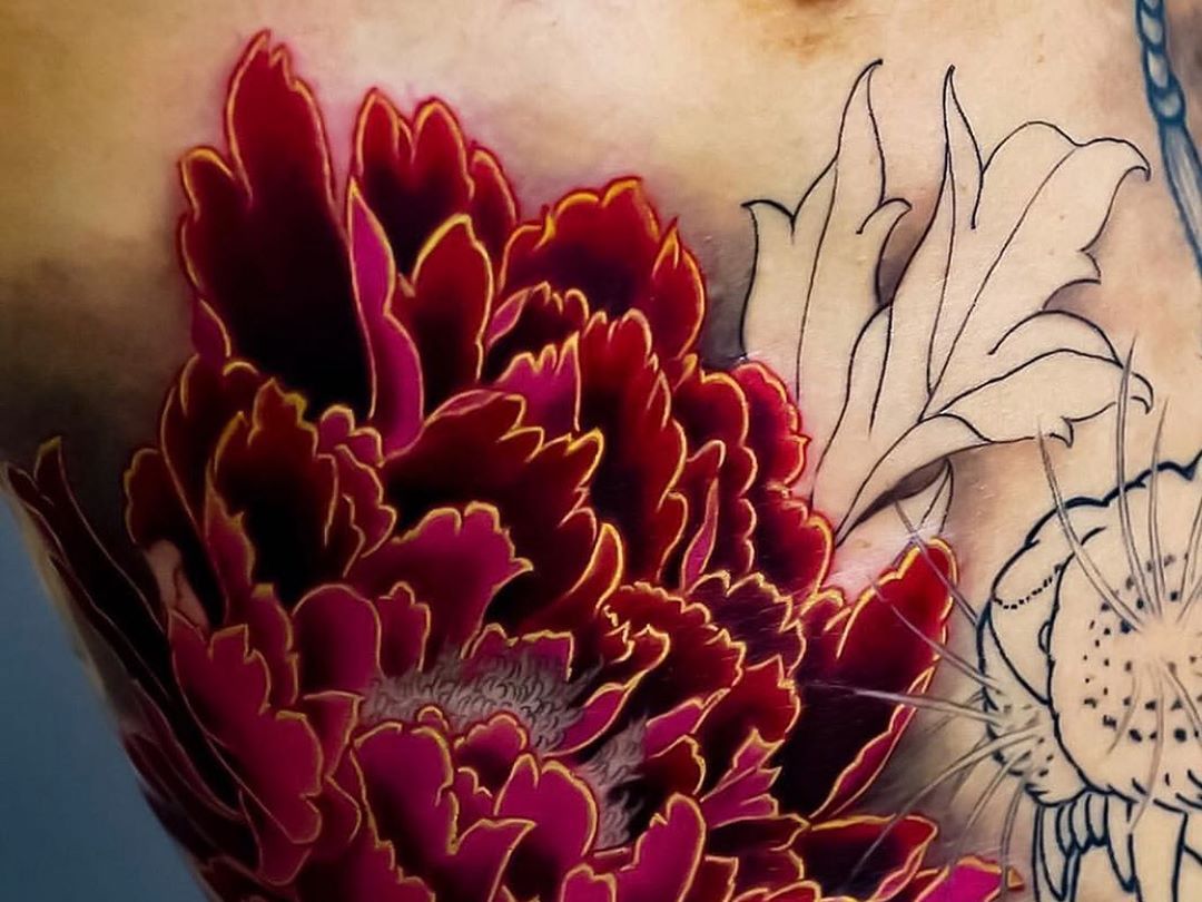 Tatouage Carpe Koi Et Fleur De Cerisier Tatouage japonais