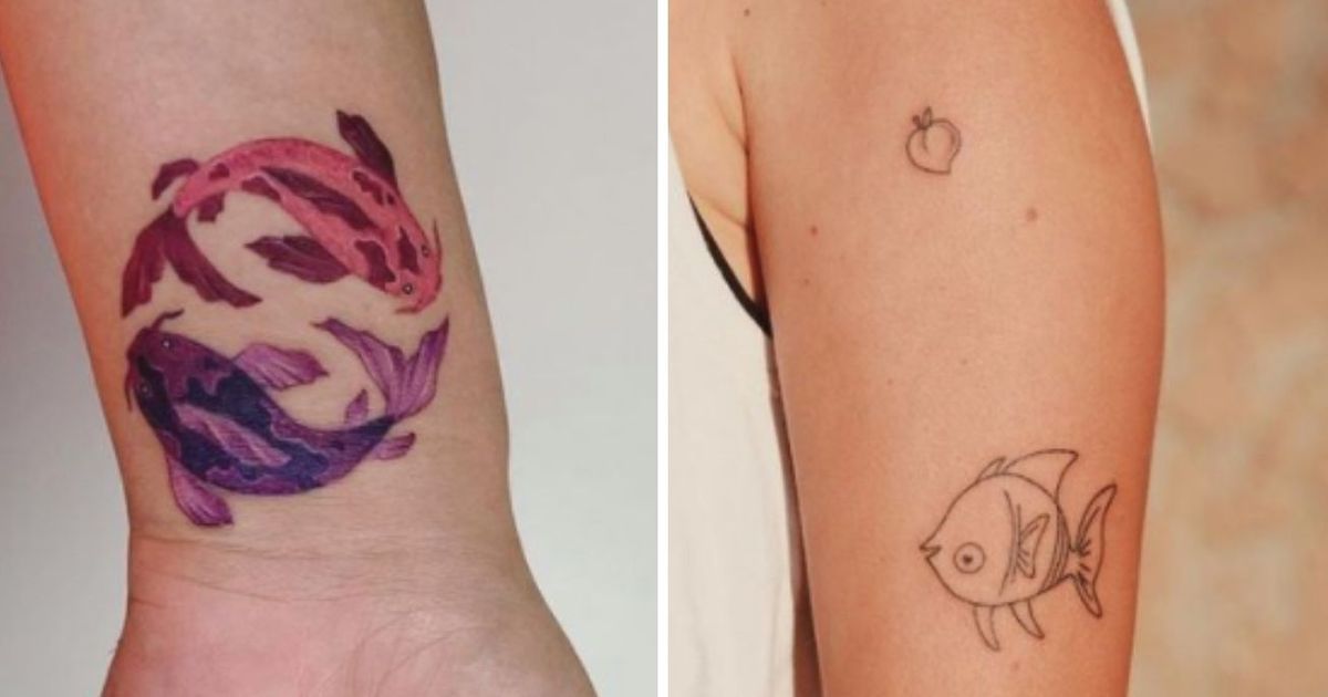 manche de tatouage de poisson koi pour les filles