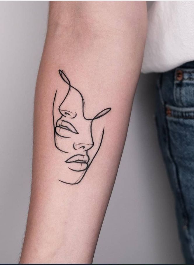 tatouages ​​​​à une seule ligne