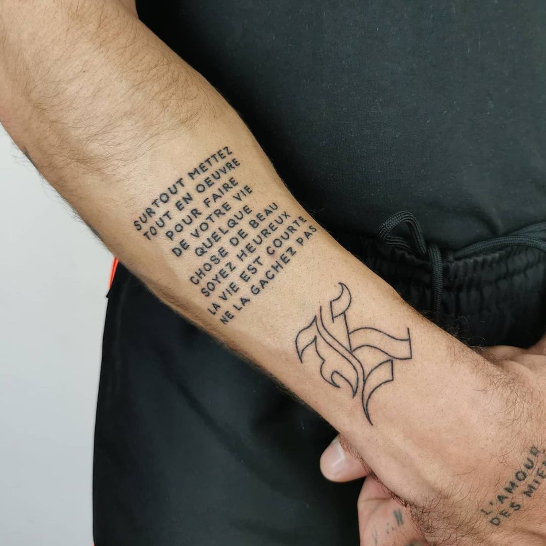 Phrase Courte Tatouage Sur La Vie 24 inspirations de tatouages sur l&#039;avant-bras