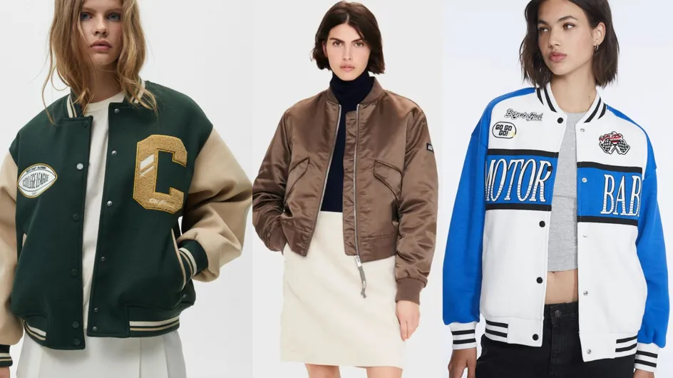 Vestes tendance automne-hiver : bombers et varsity jackets, les plus beaux modèles