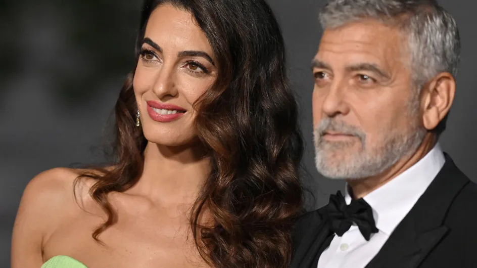 PHOTOS. Amal Clooney, cascade de boucles et décolleté, elle est glamour aux côtés de George