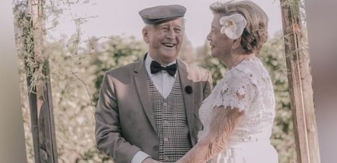 ¿Las fotos de su boda 60 años más tarde?