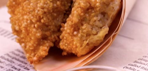 Crocchette di pollo al forno con panatura di quinoa!