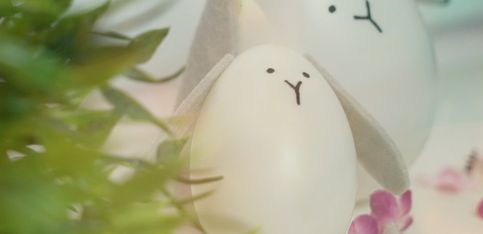 Decorazioni Pasquali: uova a forma di coniglio