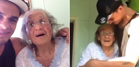 Una pareja de baile diferente: ¡una abuela y su nieto!