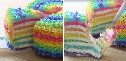 Para los más peques: ¡tarta arcoiris!