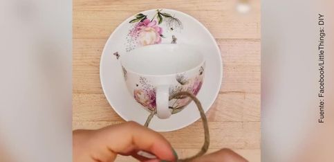 DIY: convierte una taza en un comedero para pajaritos