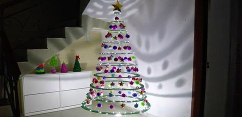 DIY: árbol de Navidad colgante