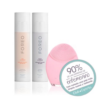 Opiniones Dispositivo de limpieza facial LUNA + Limpiadores Día y Noche Foreo