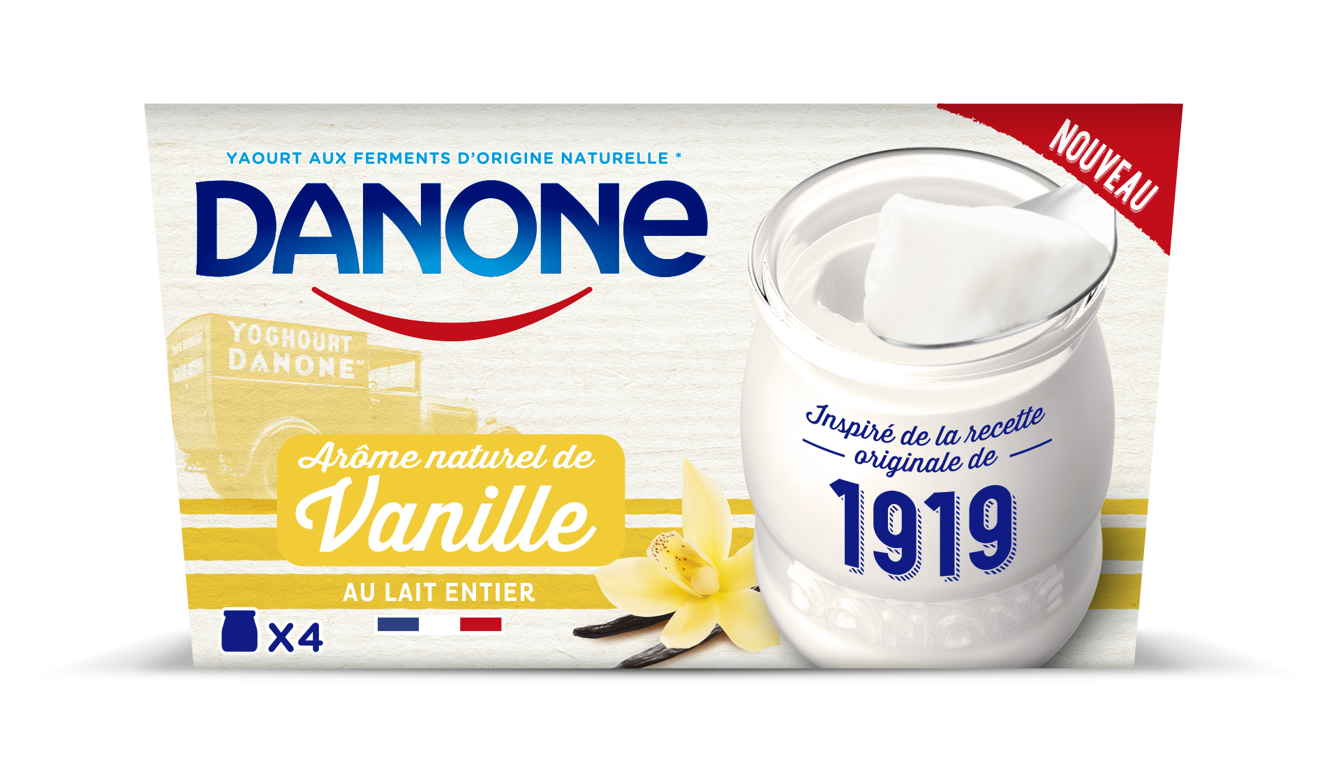 Danone 1919 Arome naturel de Vanille au lait entier, Danone - Avis