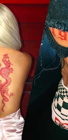Les plus beaux tatouages réalisés à l'encre rouge