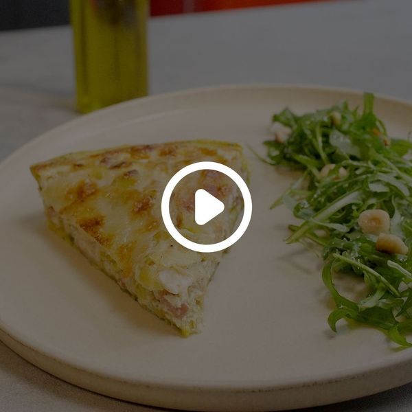 Recette vidéo : Quiche aux poireaux et mozzarella