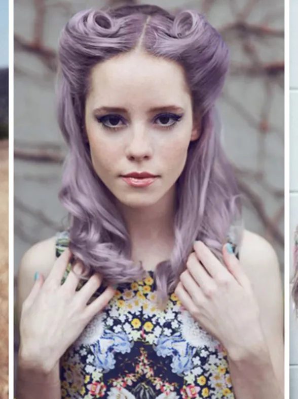 Coloración smokey lila, la versión renovada del granny hair