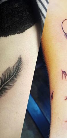 Beautiful feather tattoos