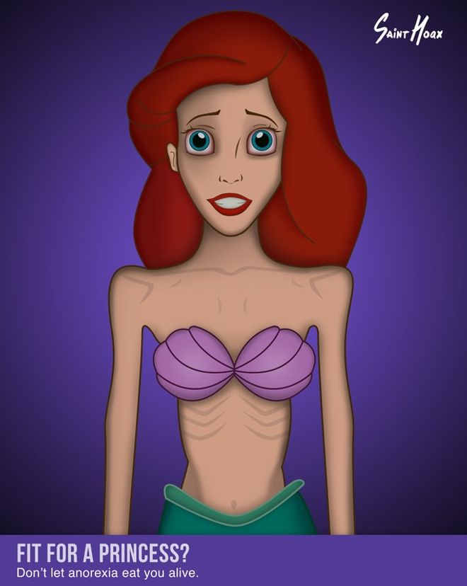 Un Artiste Mobilise Les Princesses Disney Pour Lutter Contre L Anorexie