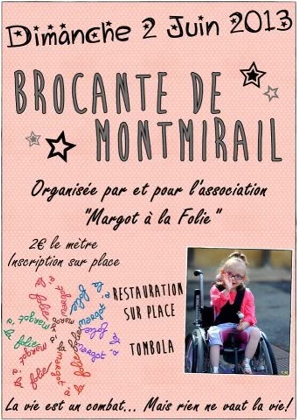 Montmirail : Brocante pour Margot 2 juin 