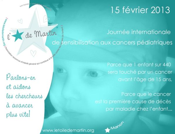 15 février... Journée Internationale de sensibilisation aux cancers pédiatriques 