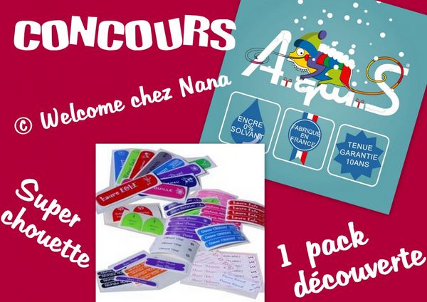 CONCOURS : A -qui -S et Welcome chez Nana : 1 pack découverte à gagner !!!