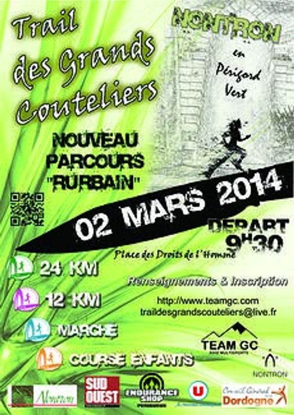 Le trail des Grands Couteliers Le 2 mars 2014 à Nontron
