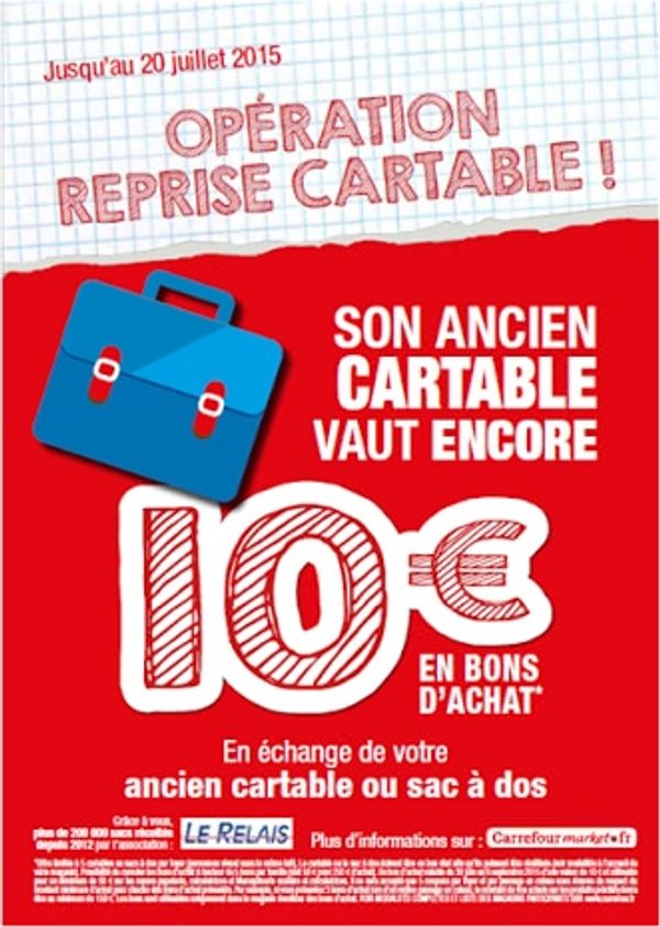 #BonPlan Opération Cartable dans les magasins Carrefour
