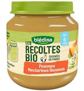 Blédina Les Récoltes Bio 2 Petits Pots Pommes Nectarines Bananes dès 6 mois 2 x 130 g