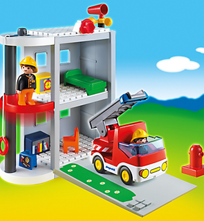 caserne de pompier playmobil