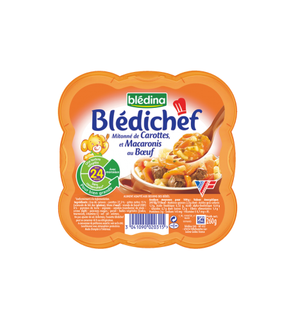 Blédichef - Mitonné de carottes, et macaronis au boeuf