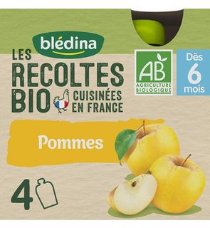 Les Récoltes Bio 24 gourdes Bio Pommes Desserts Mixtes (Pack de 6x4 gourdes)