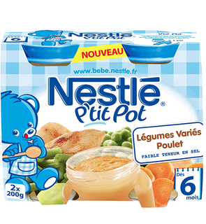 P'tit Pot Légumes Variés Poulet de Nestlé