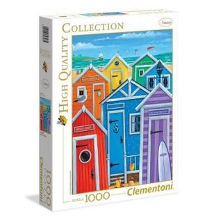 Clementoni Puzzle 1000 pièces : Cabanes de plage