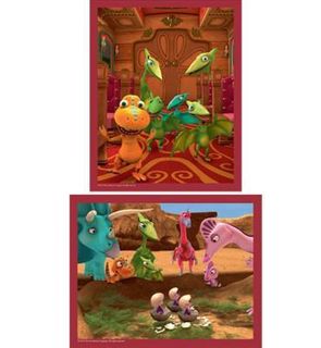 MB Jeux Puzzle 2 x 25 pièces : Dino Train : Eclosion d'oeufs