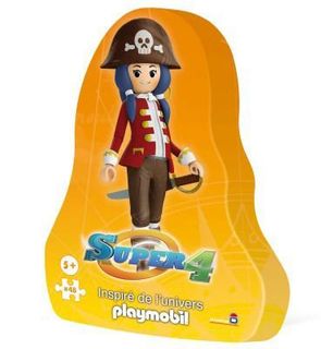 Dujardin Puzzle 48 pièces : Super 4 , inspiré de l'univers Playmobil : Ruby la Pirate