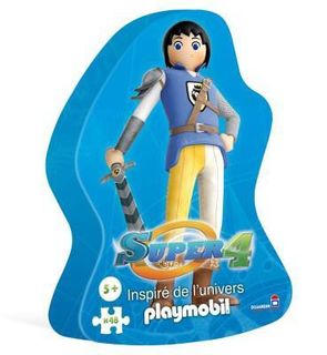 Dujardin Puzzle 48 pièces : Super 4 , inspiré de l'univers Playmobil : Prince Alexandre