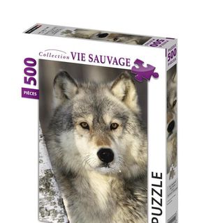 Puzzle 500 pièces : Le regard du loup - Nathan - 36x49 cm
