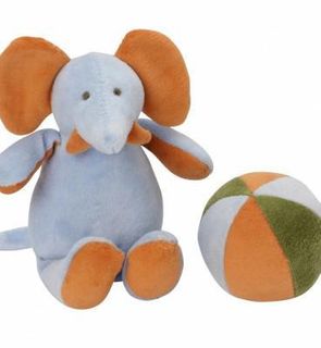 Avis Les Bebes D Elysea Ensemble Peluche Elephant Et Balle Avec Grelot 25 Cm