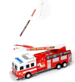 Pinpon Camion de pompier L44cm pour enfant Rouge - Alinea