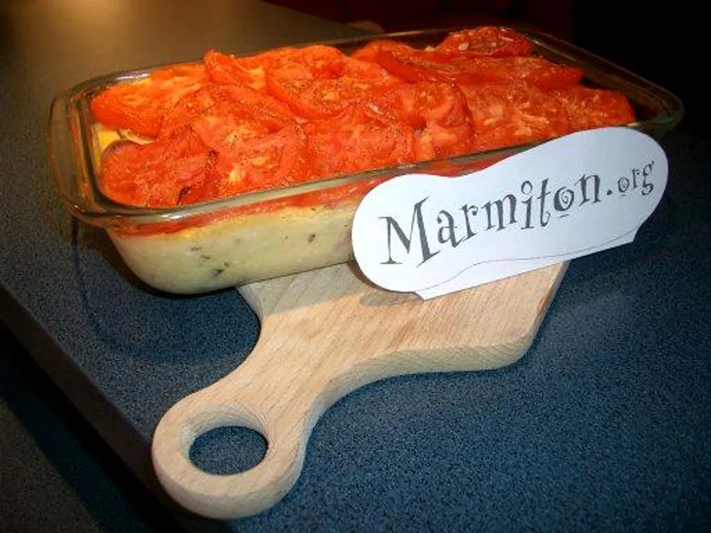 gratin de polenta aux tomates