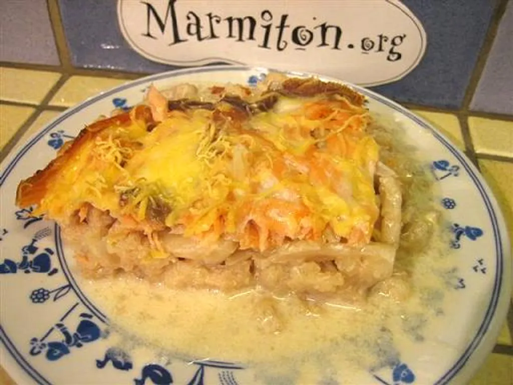 chou fleur gratiné au saumon