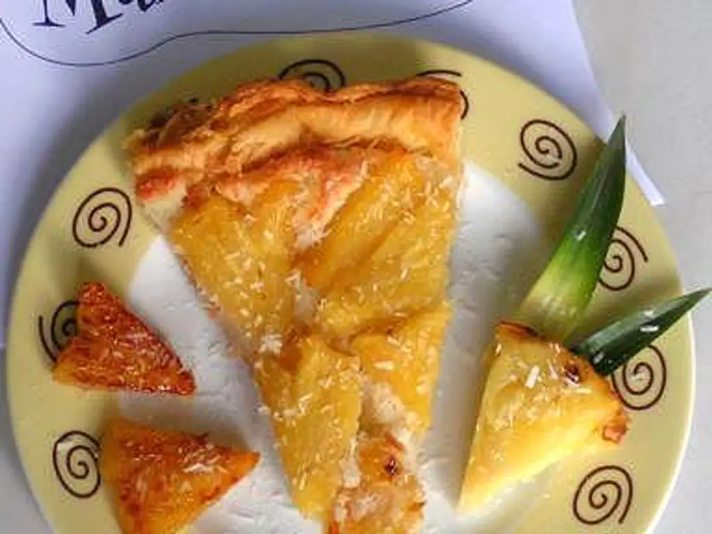 tarte noix de coco à l'ananas rôti