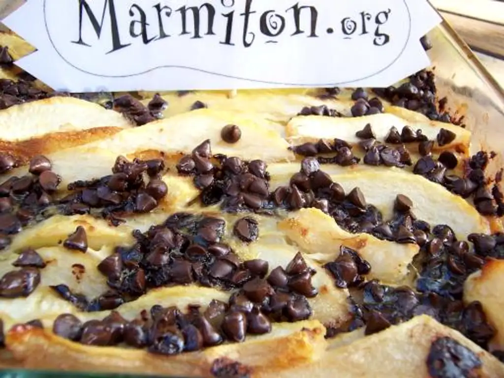 pudding aux poires et au chocolat