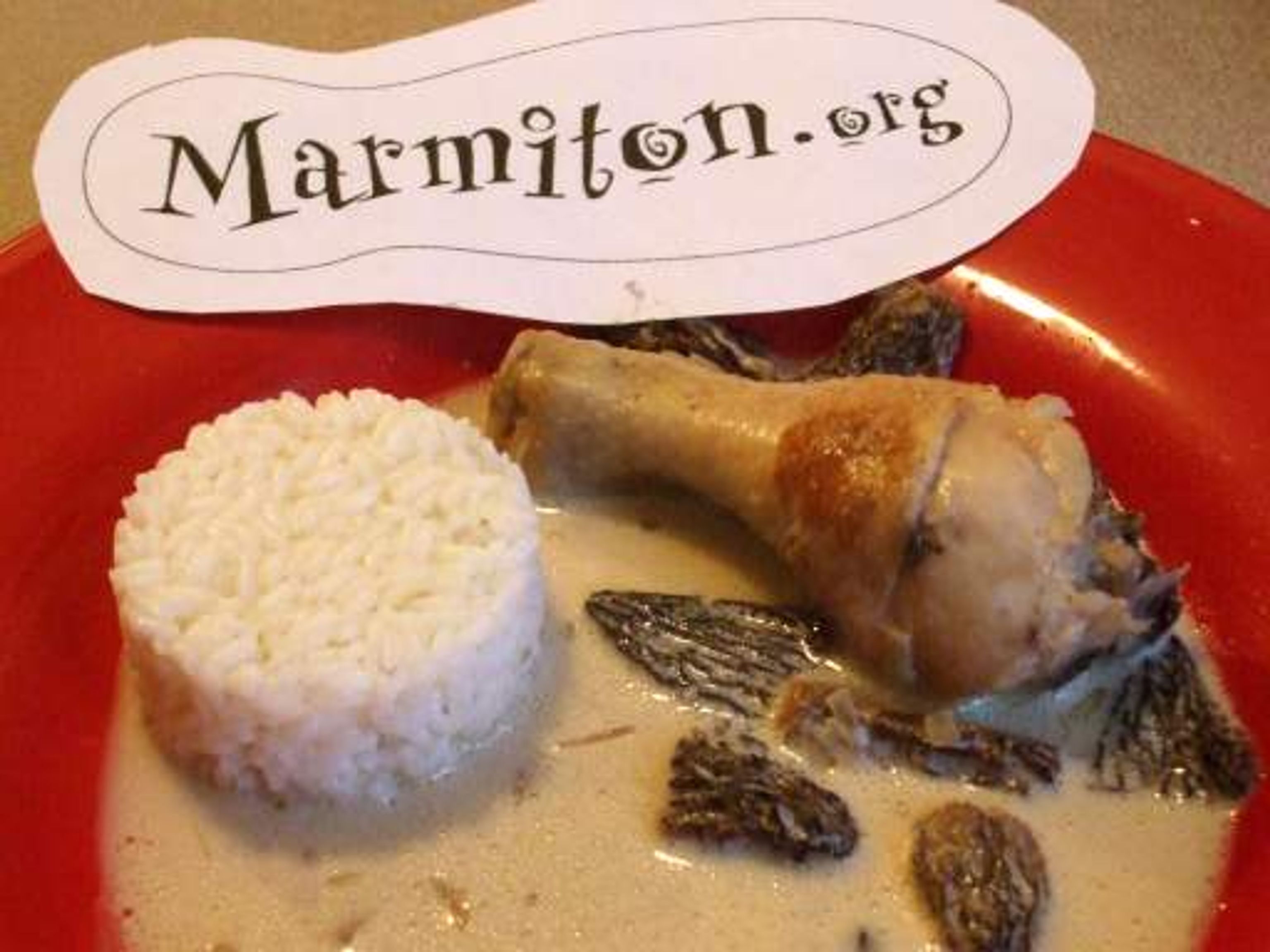 Poulet aux morilles pour 2 personnes : Recette de Poulet aux morilles