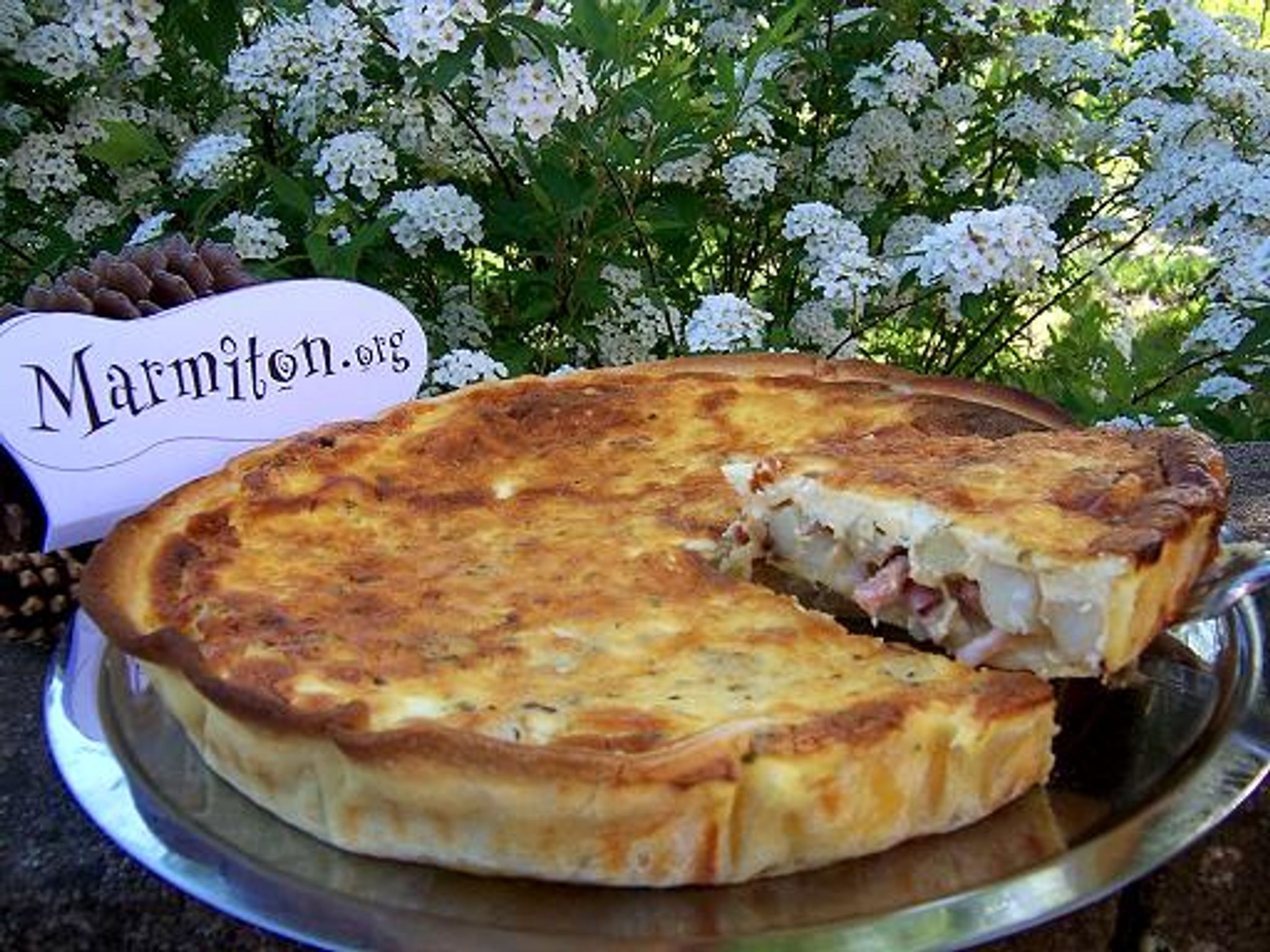 Quiche fromage, oignons, lardons et pommes de terre Recette de Quiche