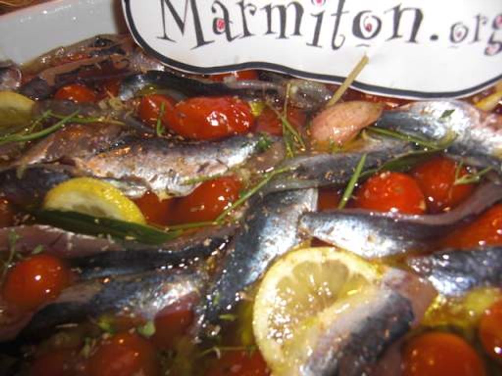 Duo de sardines marinées et tomates confites