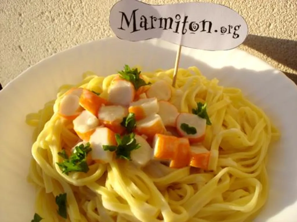 pâtes surimis / crème au gingembre