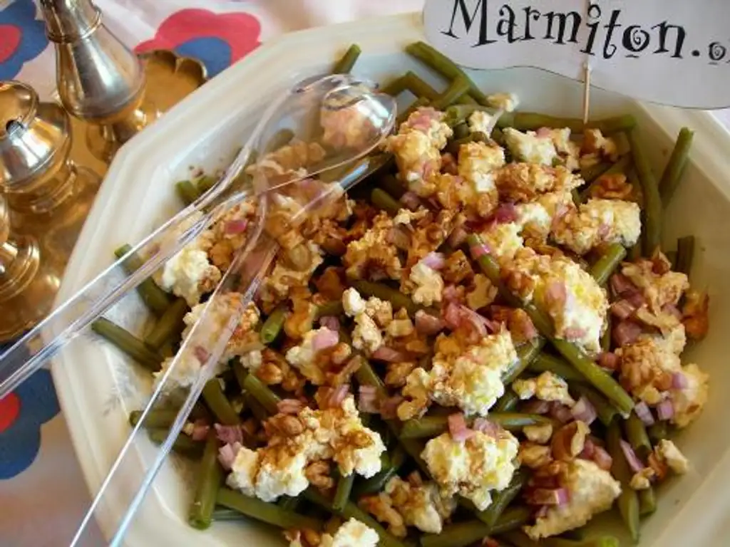 salade de haricots verts fromagère