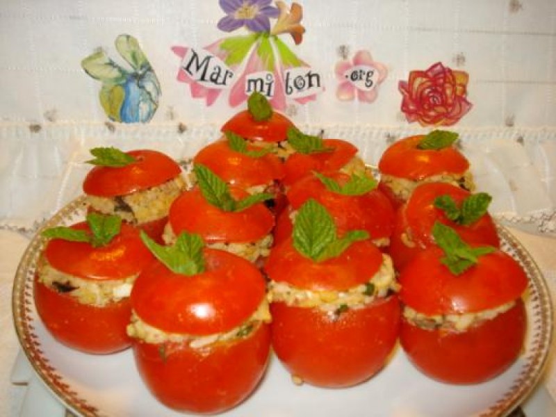 Tomates Farcies Au Riz Mayonnaise Et Thon Recette De Tomates