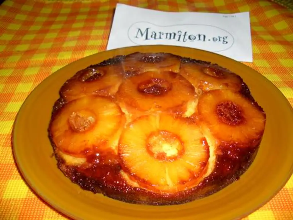 gâteau caramélisé à l'ananas